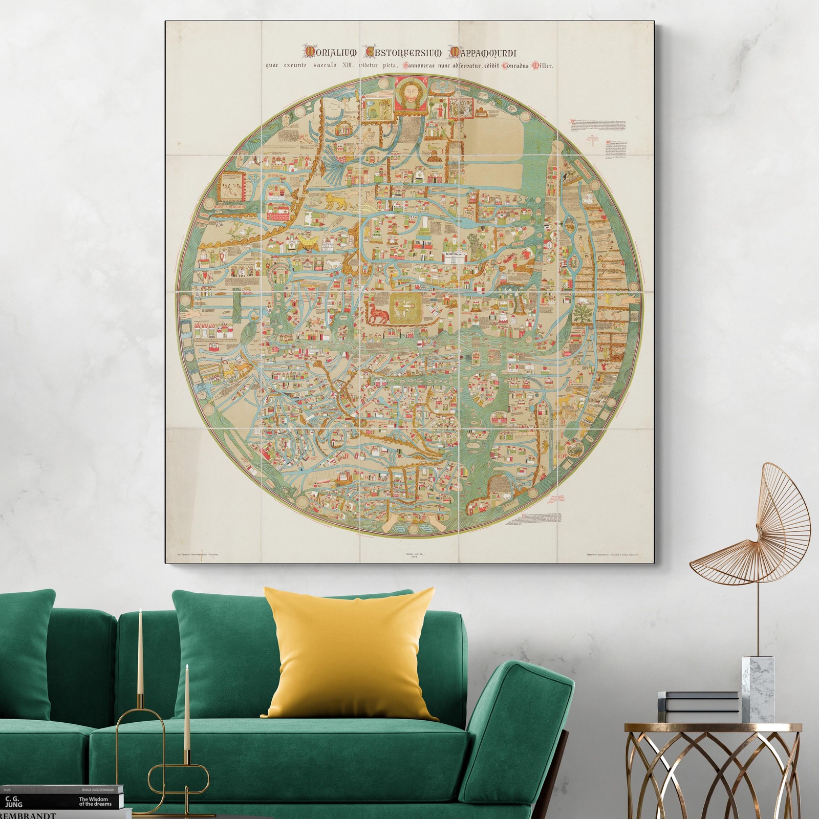 Ebstorf Mappa Mundi – 13th Century Medieval World Map Centered on Jerusalem