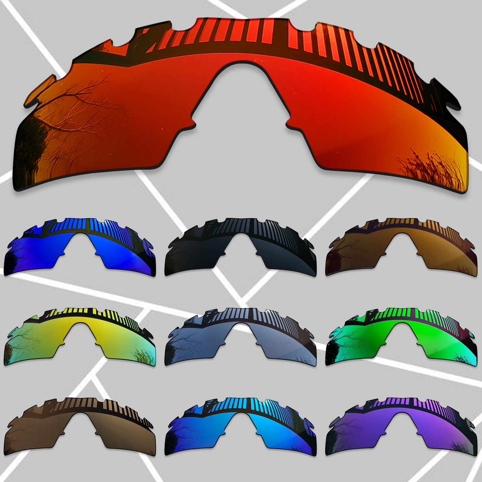 TRUE Polarized Replacement Lenses for-Oakley M Frame Strike Vented Multi-Colors