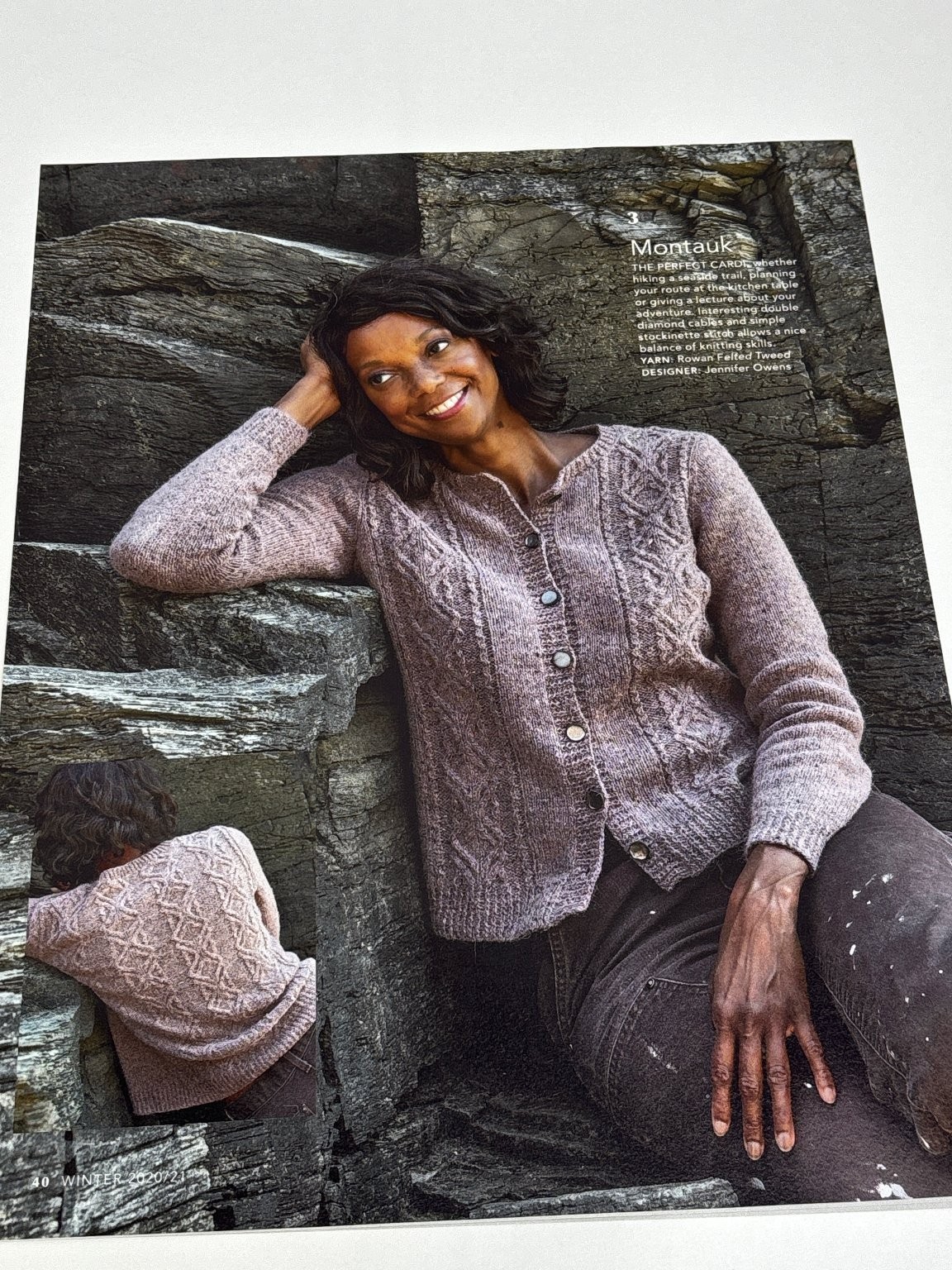 Montauk Cardigan Knitting Pattern Magazine Pages