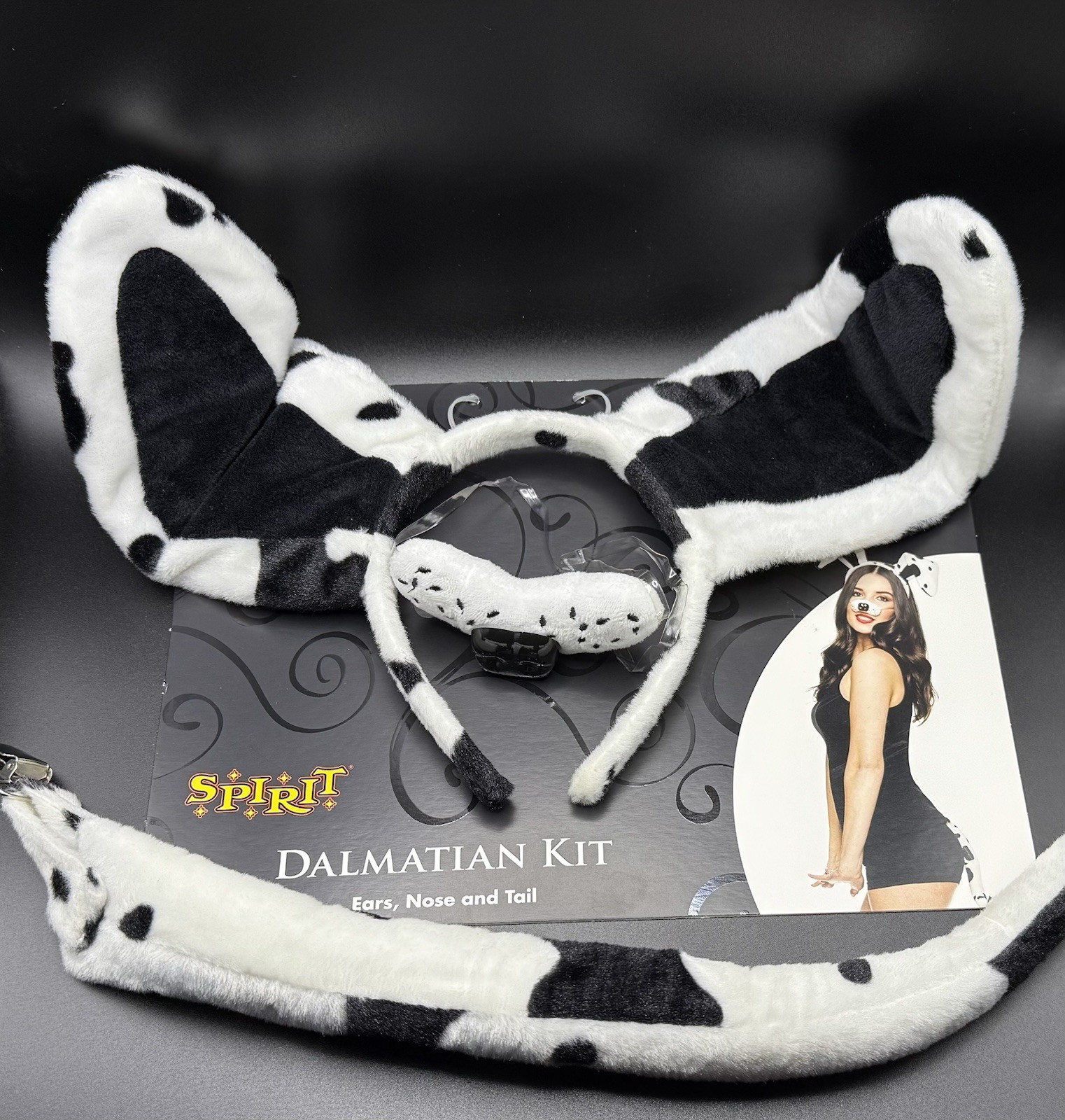 Spirit Halloween Dalmatian Kit One Size Fits Most.includes Ears,Nose,Tail.