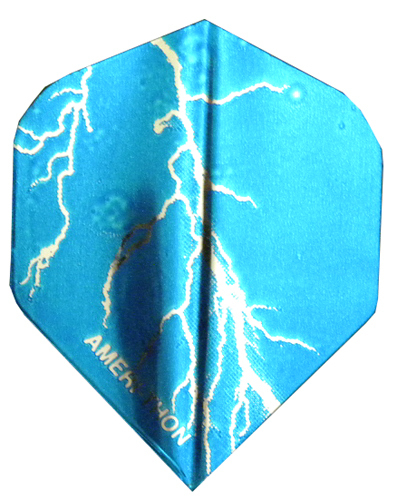 AMERITHON - The Best Dart Flights- 10 Blue, Silver Lightning Standard Sets USA