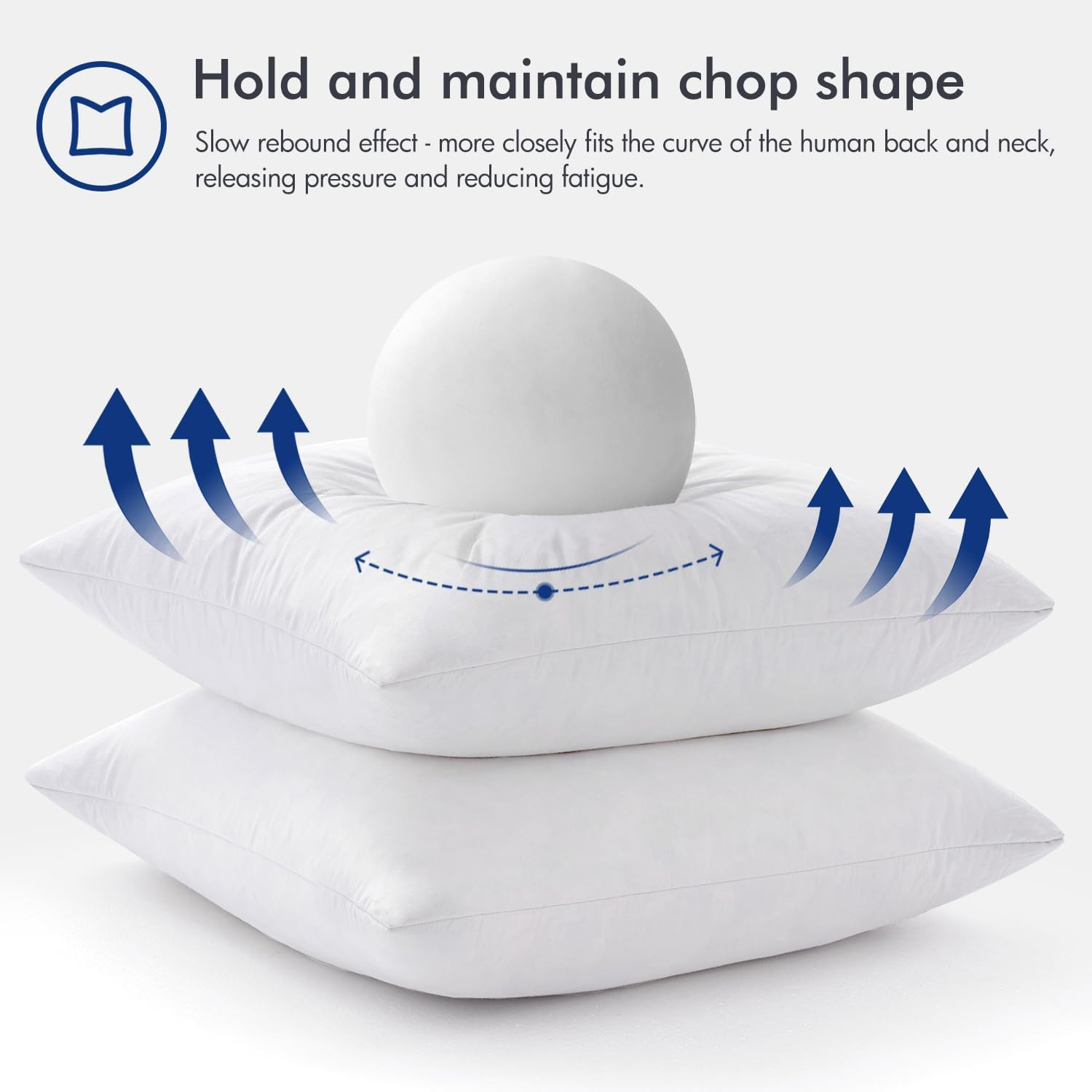 Pillow Inserts 18X18 (Pack of 4,White), down Feather Throw Pillow Inserts, Pr...