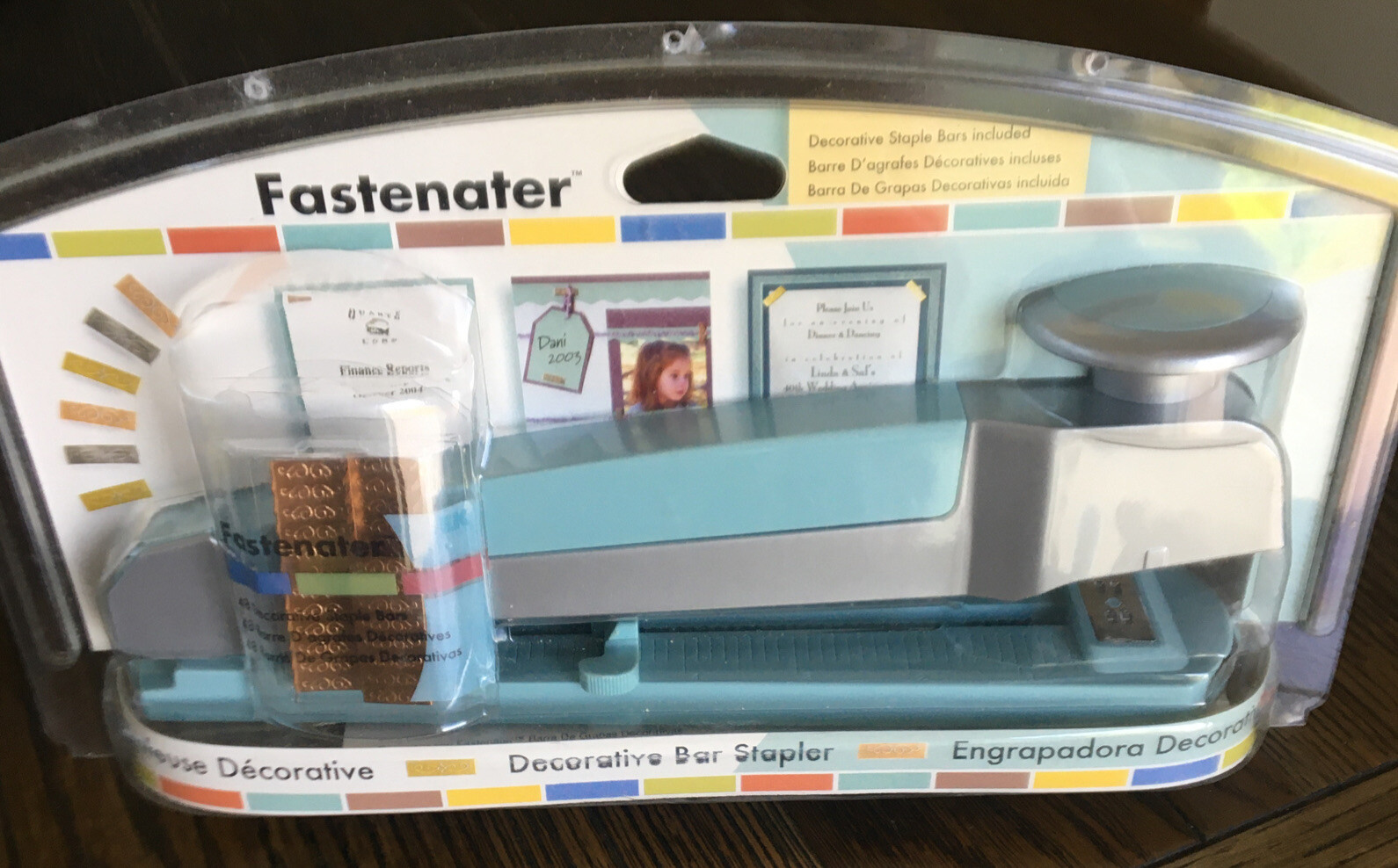 EK Success FASTENATER Decorative Bar Enhancement Stapler Kit - Teal EKFST01