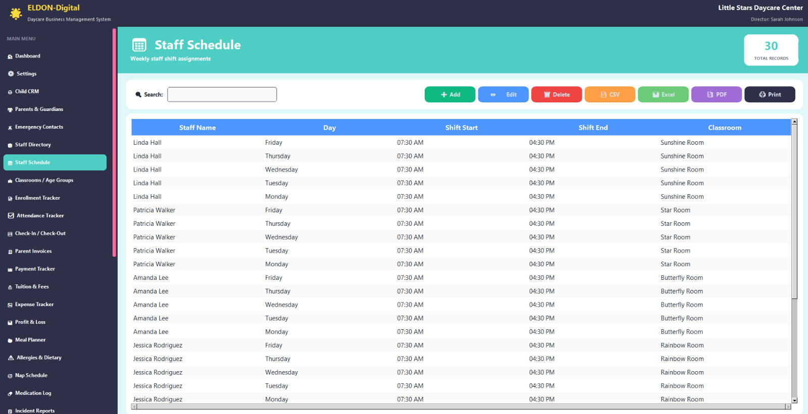 Daycare Management Software USB 💻 36 Modules Childcare Preschool Windows Mac