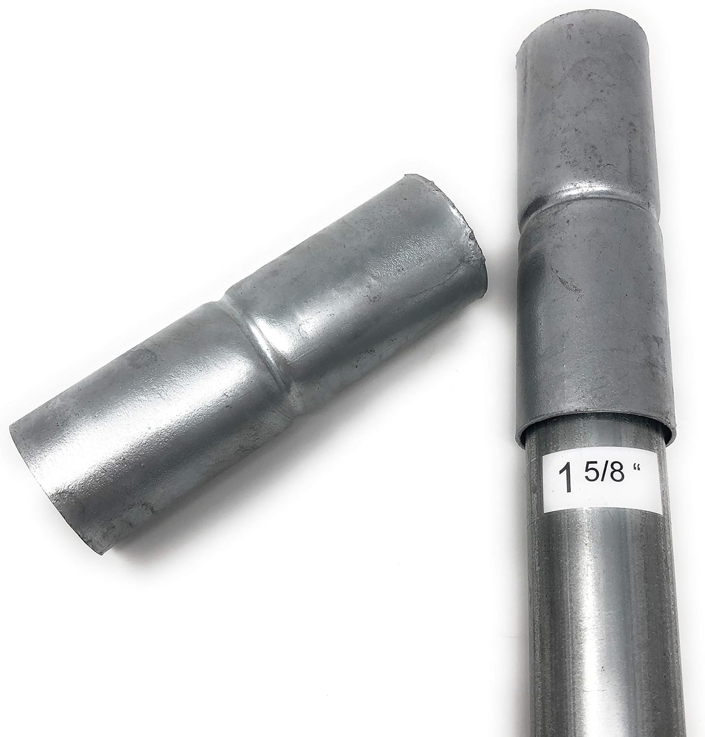 Chain Link Fence Top Rail Sleeves Galvanized Steel 4 Pc Pack 1-5/8" X 6"