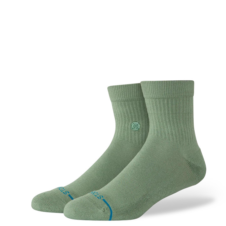 Stance Icon Quarter 1 Pack Sage Socks Size L 9-13