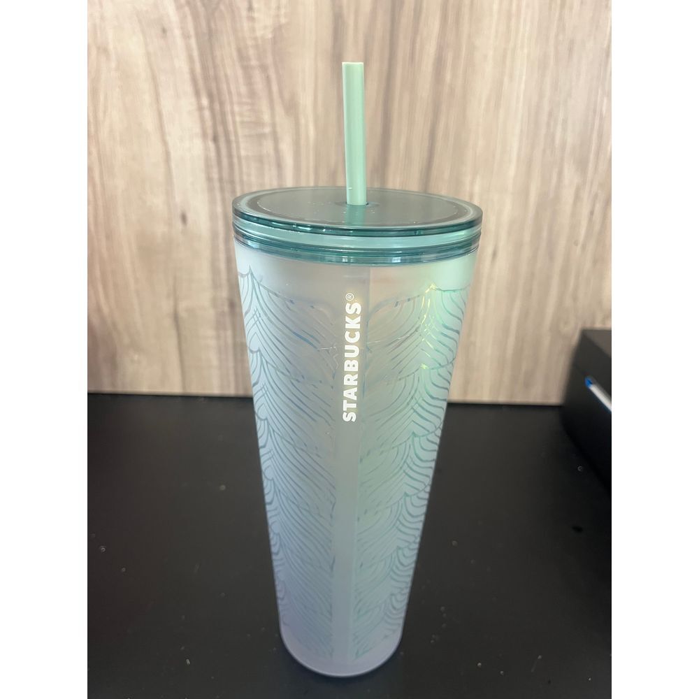 Starbucks Acrylic 50th Anniversary Frosted Sirens Tail Venti Cold Cup 24oz