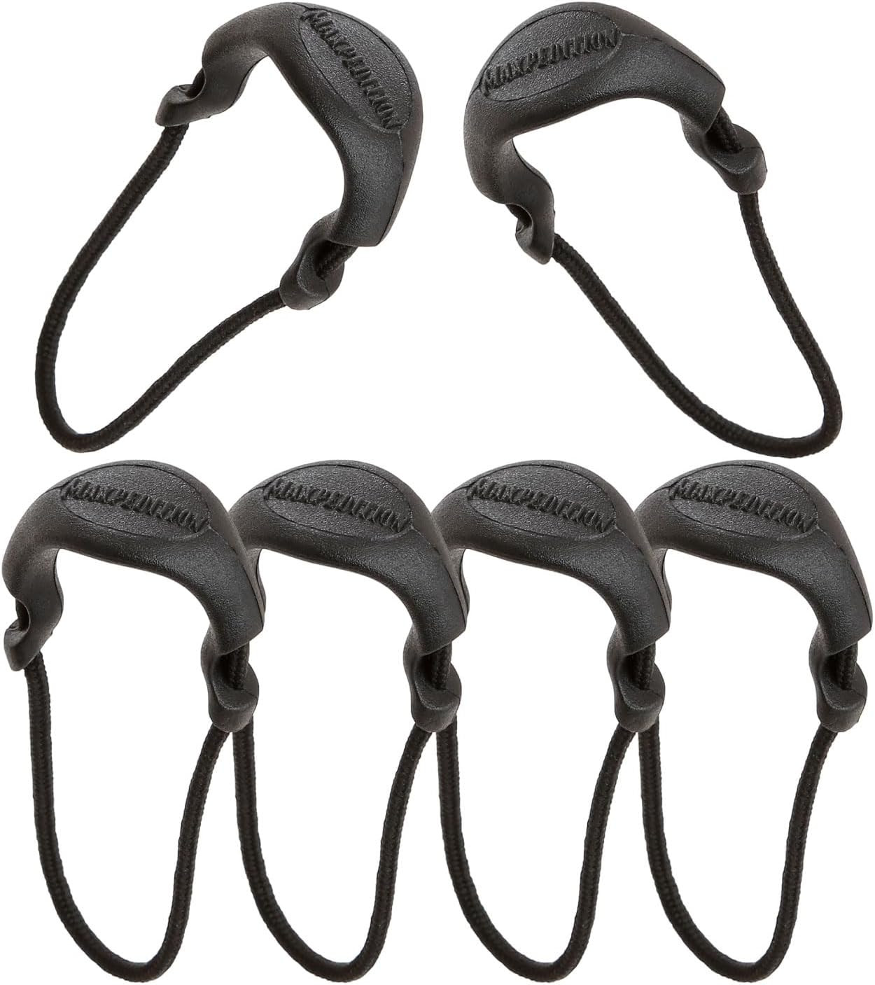 Small Zipper Pulls (6 Pack), Black