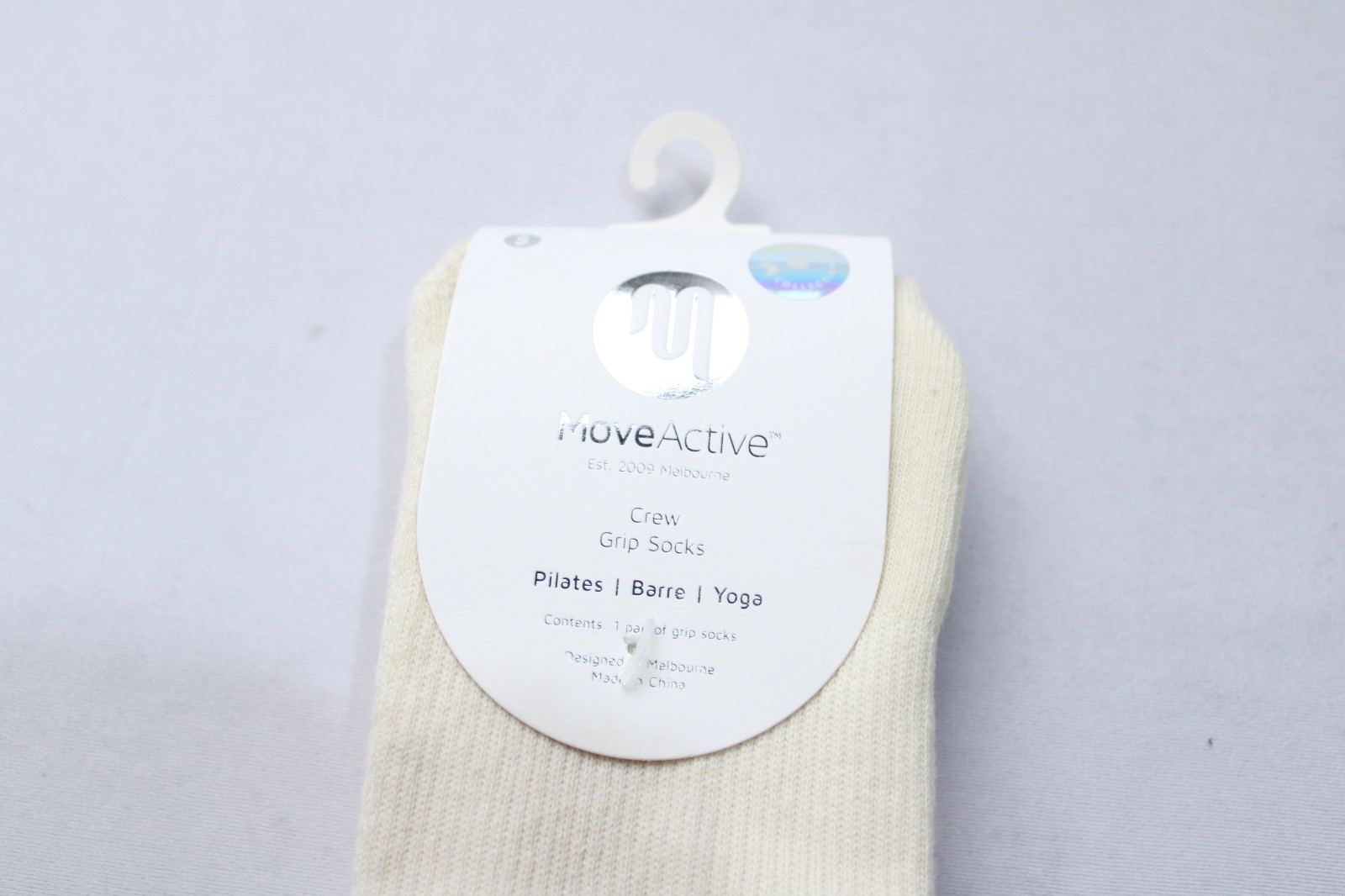 MoveActive Women's Crew Grip Pilates Socks Assorted Colors & Sizes