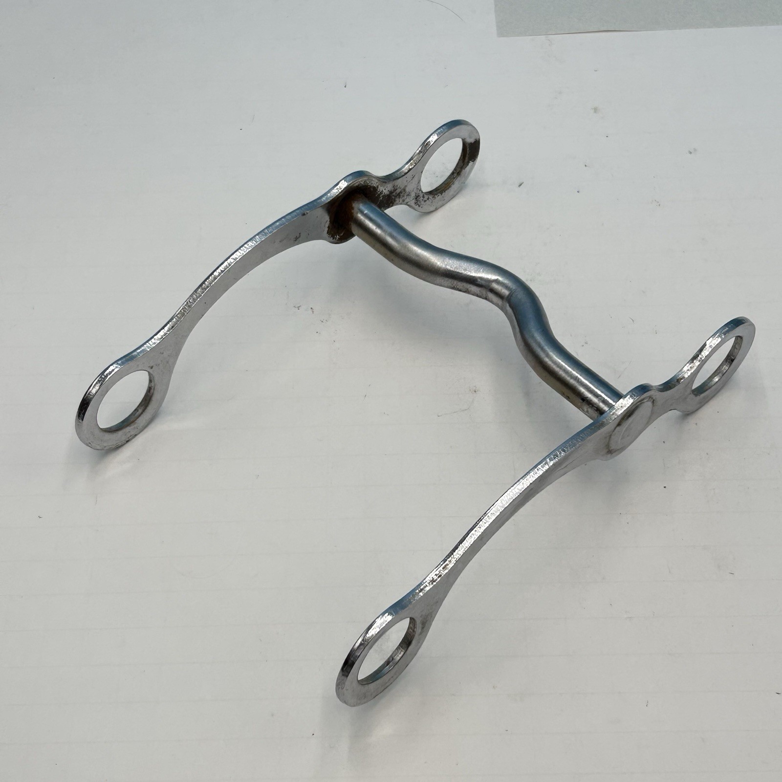 5”  Western Medium Port Chrome Grazing Curb Horse Bit - 7 1/2” Cheeks