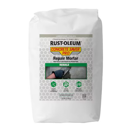 Rust-Oleum 392536 Repair Mortar, Bag, 50 Lb, Gray