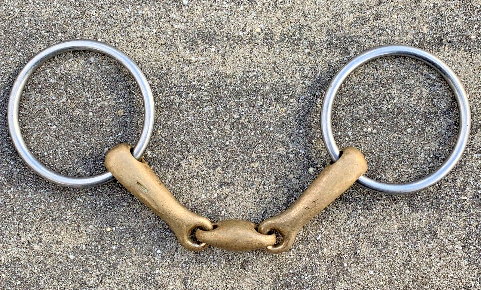 Herm Sprenger SS Loose Ring, Lozenge Link, HORSE BIT 6" Mouth Marked AURIGAN