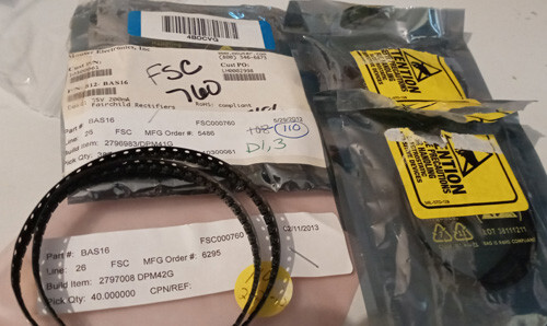Lot of 444: Fairchild BAS16 Rectifiers