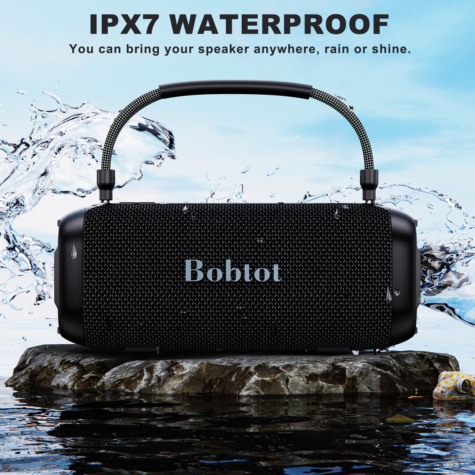 Karaoke Bluetooth Speaker Portable Waterproof Speaker with a Wireless Microphone