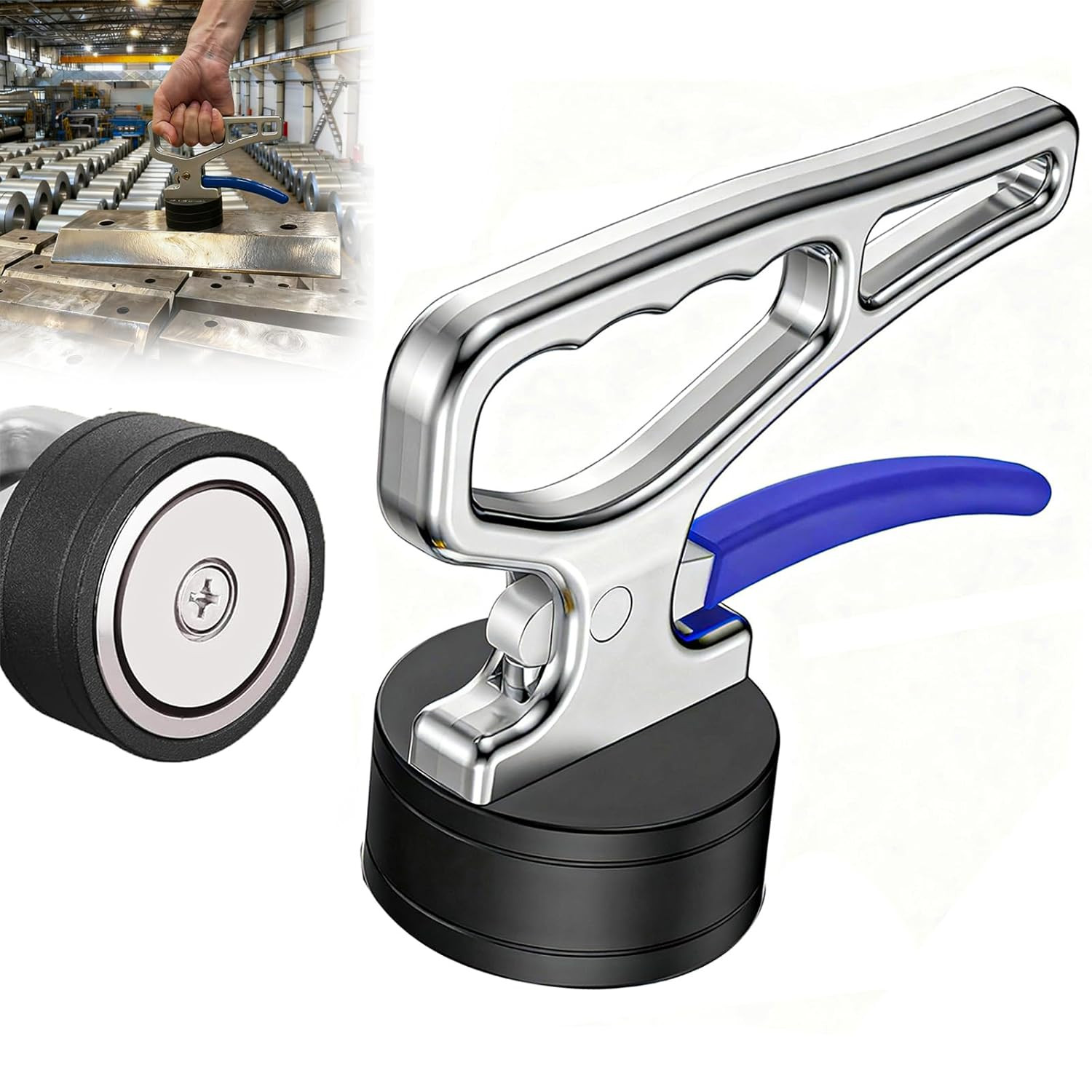 Magnetic Pickup Tool, Heavy Duty Manual Lifting Magnet with Quick Release, Magne