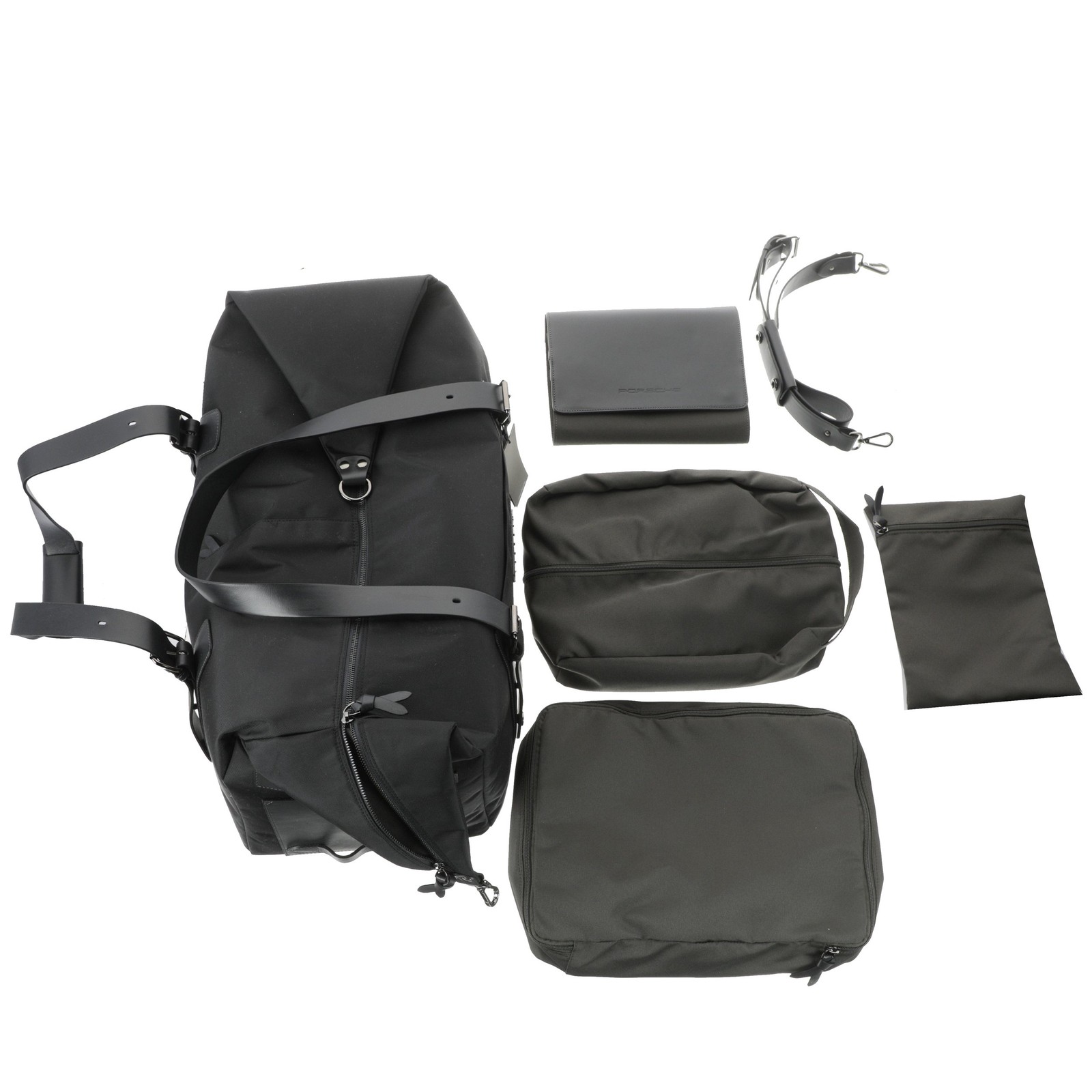 GENUINE PORSCHE Weekender Travel Bag W/3 Individual Zip Bags WAP-035-716-0K