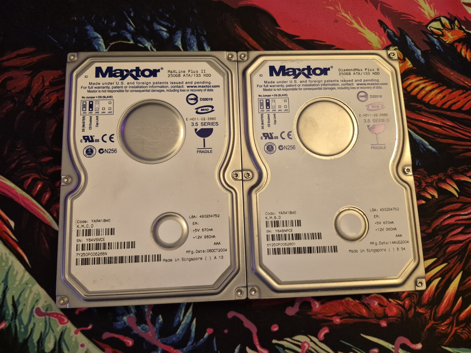MAXTOR 250gb IDE Hard Drives