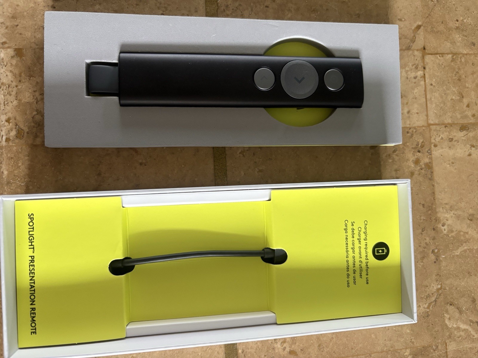 Logitech Spotlight Presentation Remote Pointer, Black, Wireless Range 10m
