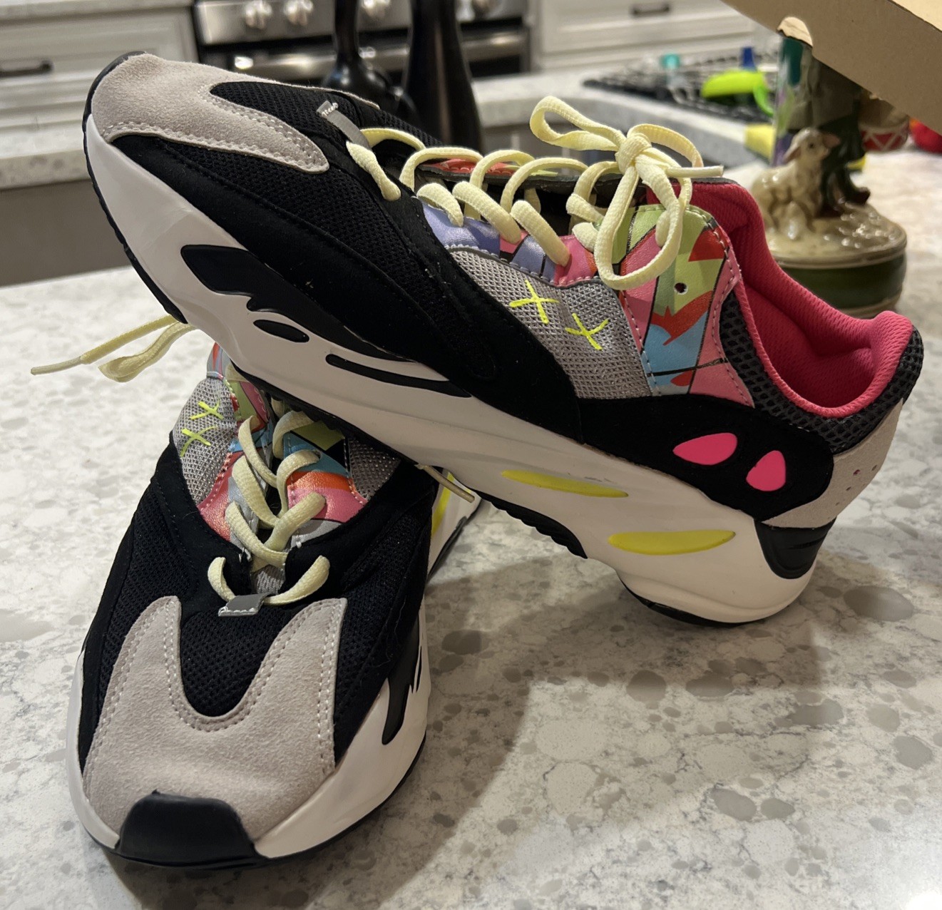 Adidas Yeezy Boost 700 Wave Runner Pink. Size 10 Preowned Worn Only A Few Times