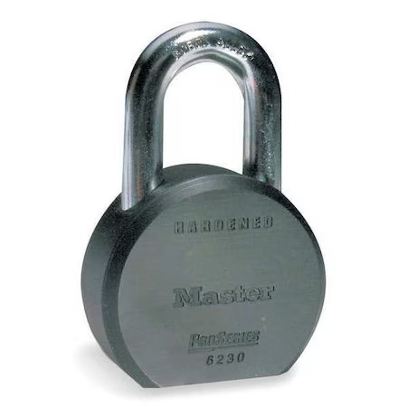 Master Lock 6230Lh Padlock, Keyed Different, Long Shackle, Round Steel Body,