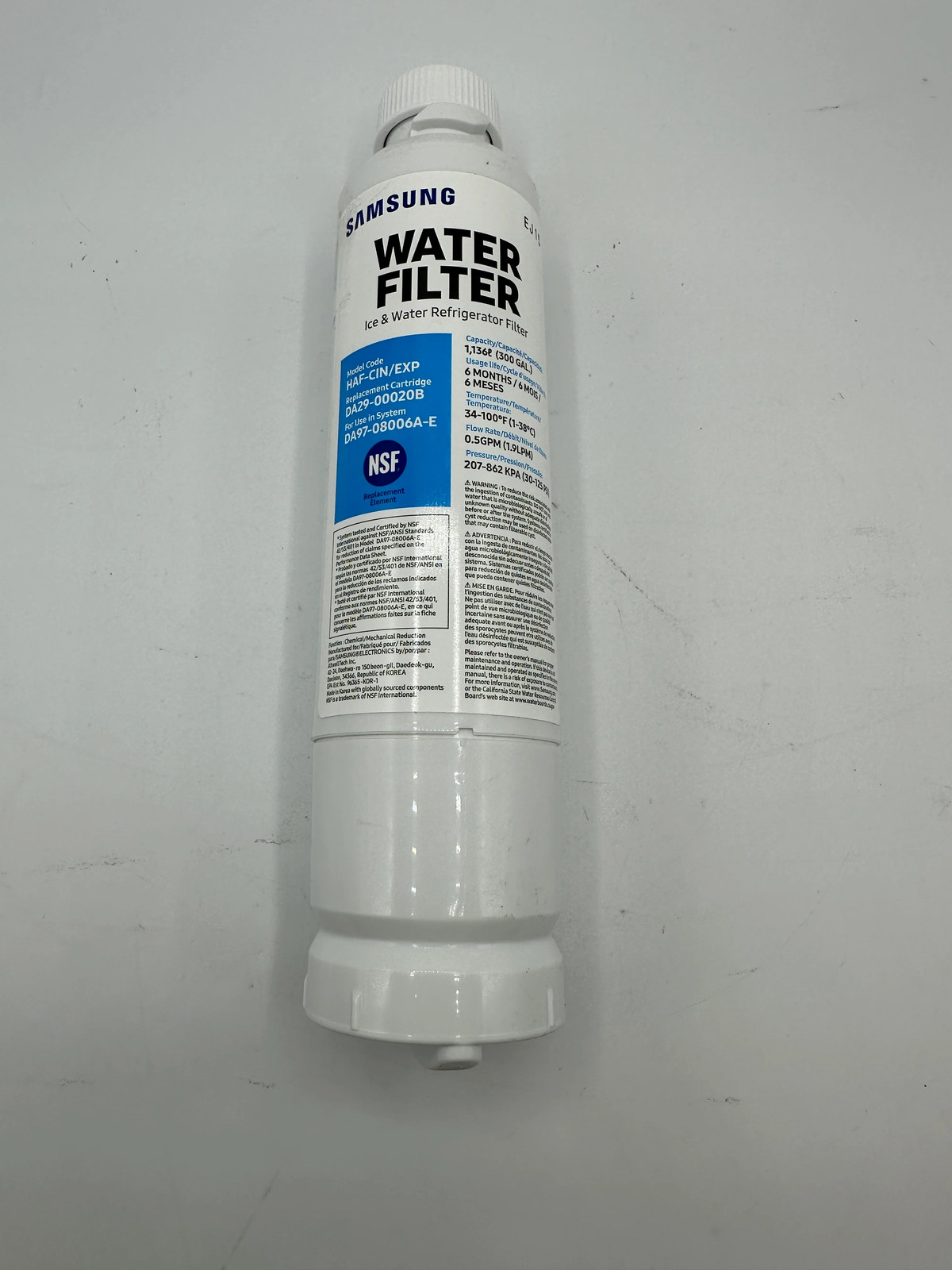 1 PACK New Genuine Samsung DA29-00020B HAF-CIN/EXP Refrigerator Water Filter