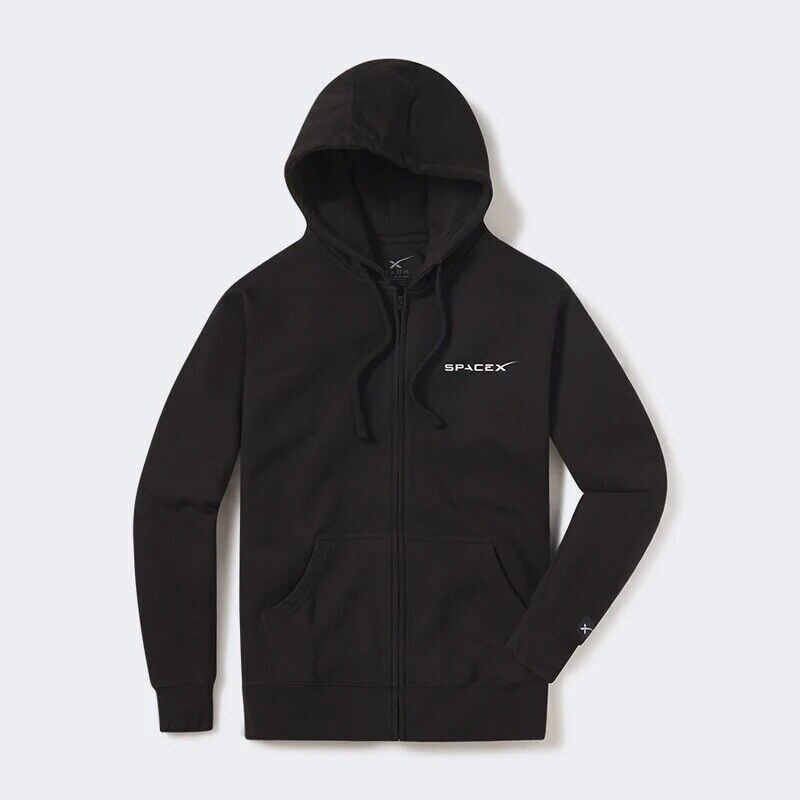 SpaceX DEMO 2 - XL Zip Hoodie - Sewn in label was flown in space on Dragon S
