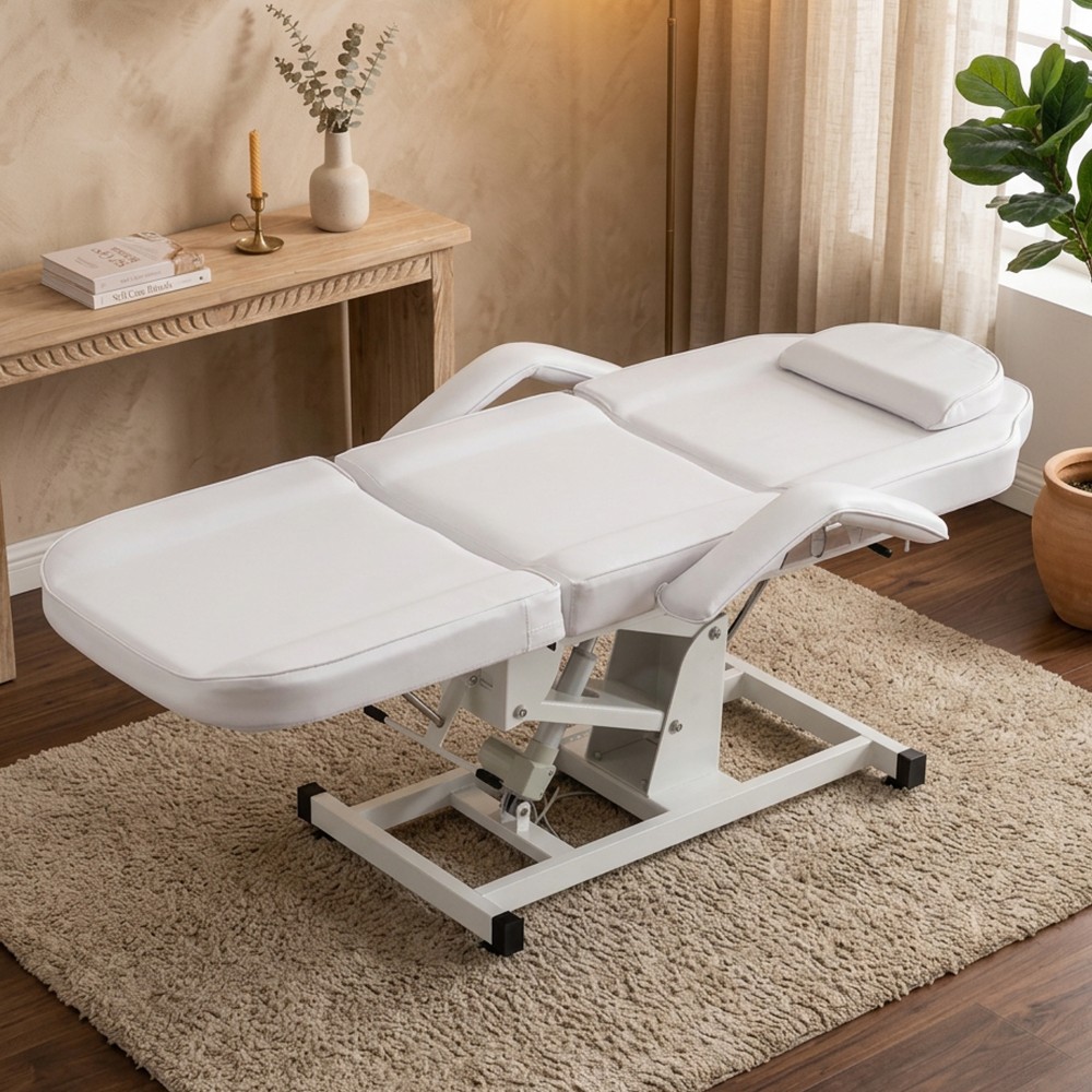 Electric Salon Bed 440LBS Massage Table Remote Control Adjustable PU Leather