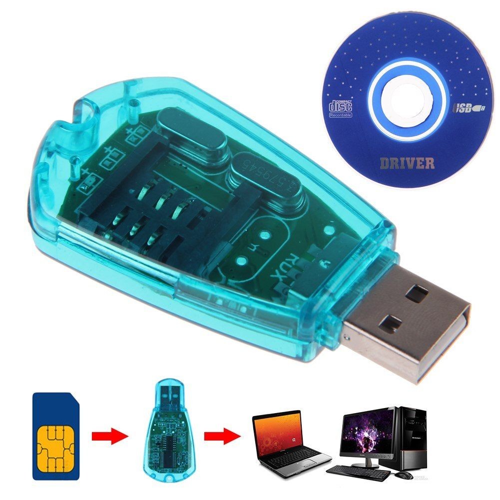 GSM/CDMA+CD USB Cellphone Standard SIM Card Reader Copy Cloner Writer SMS Backup