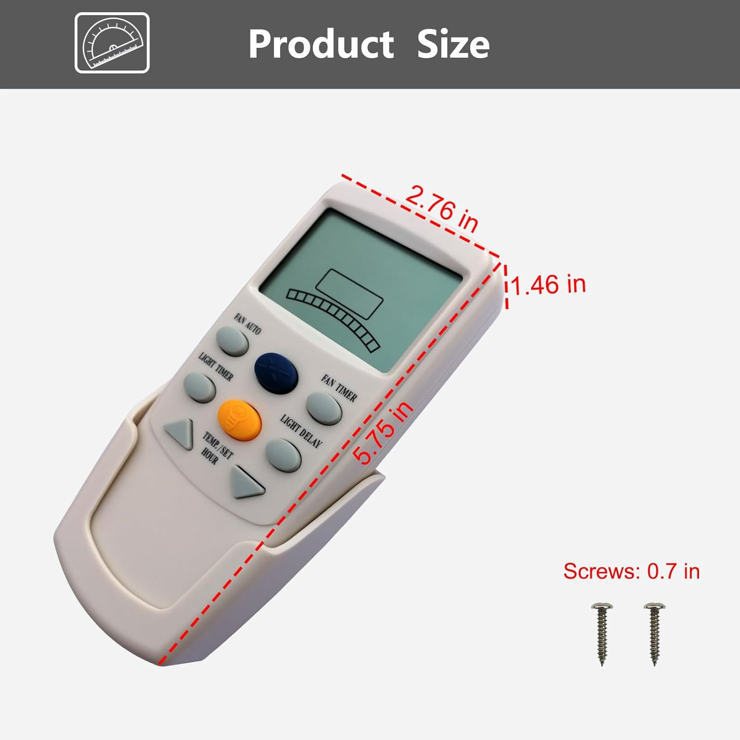 Hampton Bay FAN-9T Replacement Remote Control with LCD Display and Timer