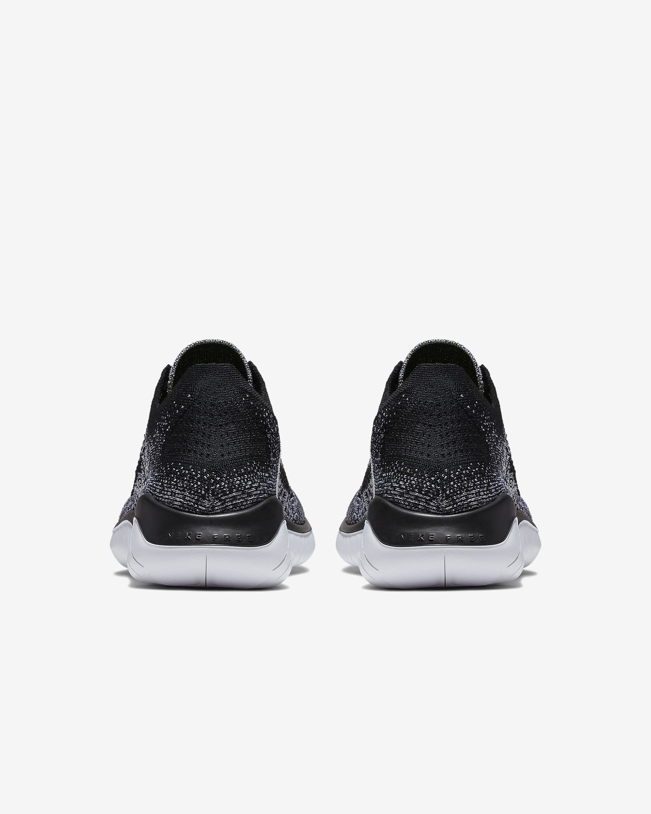 Nike Free RN 2018 FK Flyknit Oreo Grey White Black 942838-101 sz 7.5 Men's Run