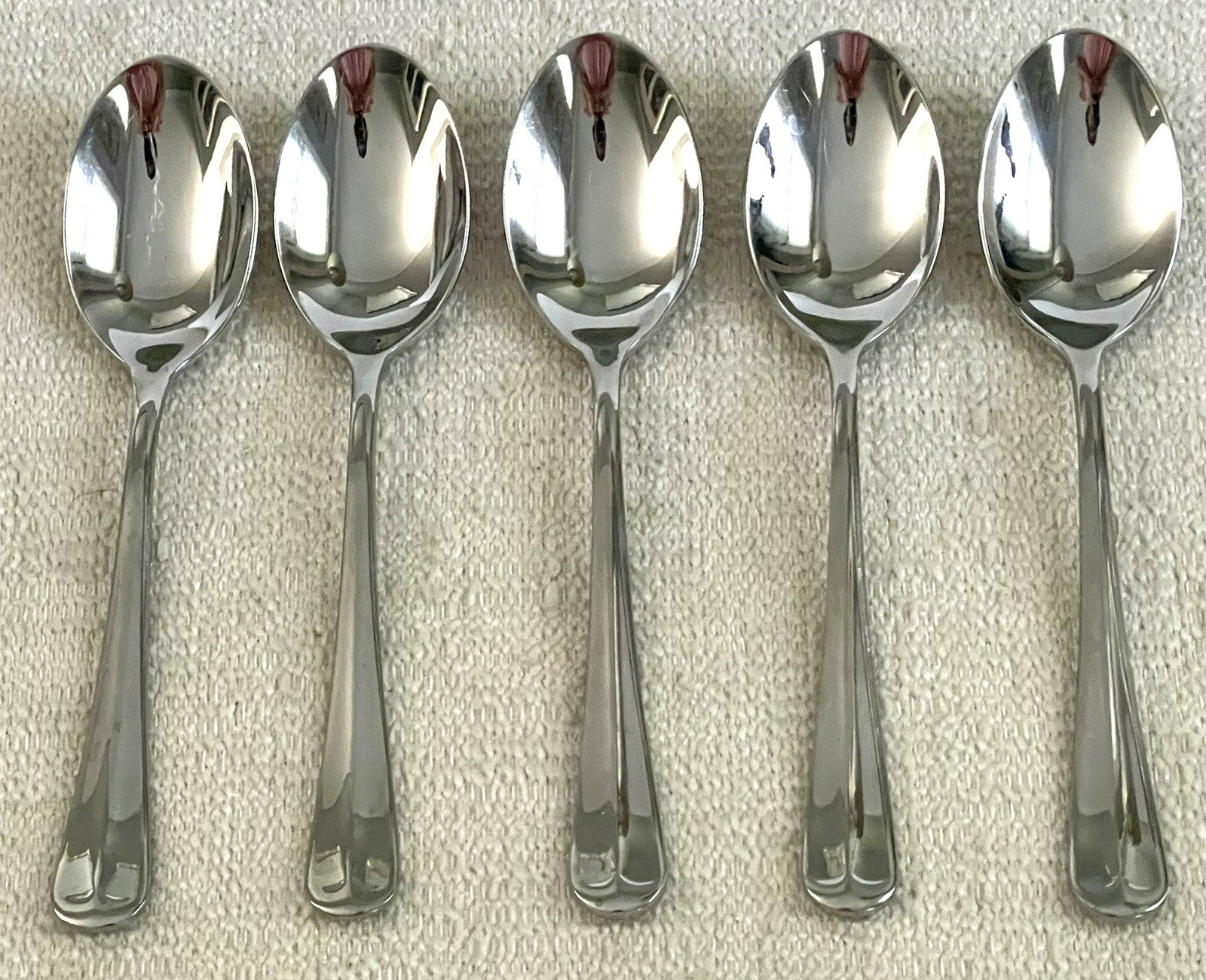 5 Soup Spoons 270 Hampton Silversmiths HSV117 Stainless 18/10