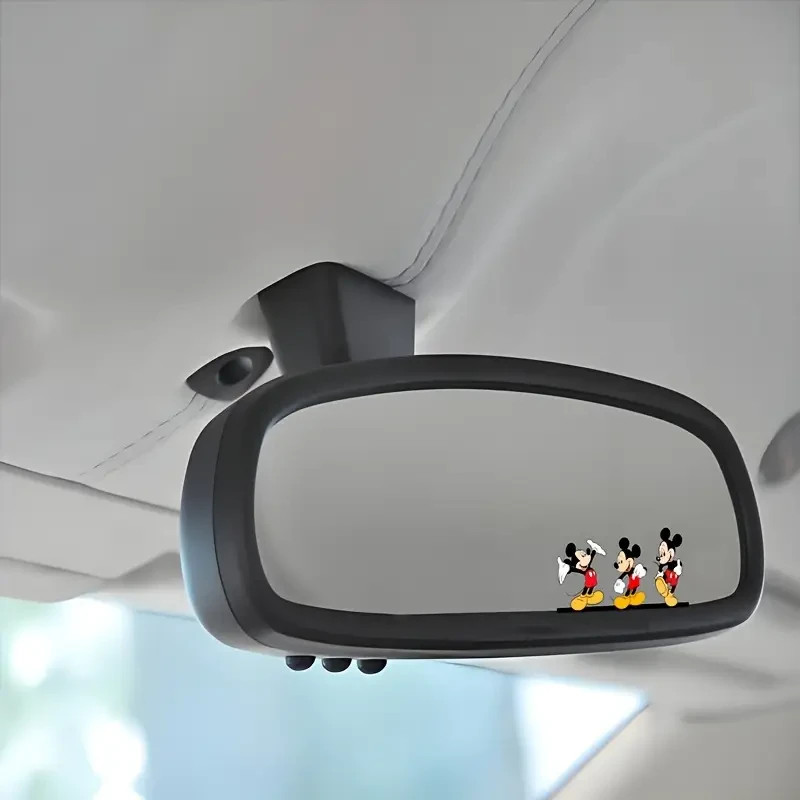 Mickey Mouse Car Rearview Mirror Sticker Self-Adhesive Glossy Decal 1pc