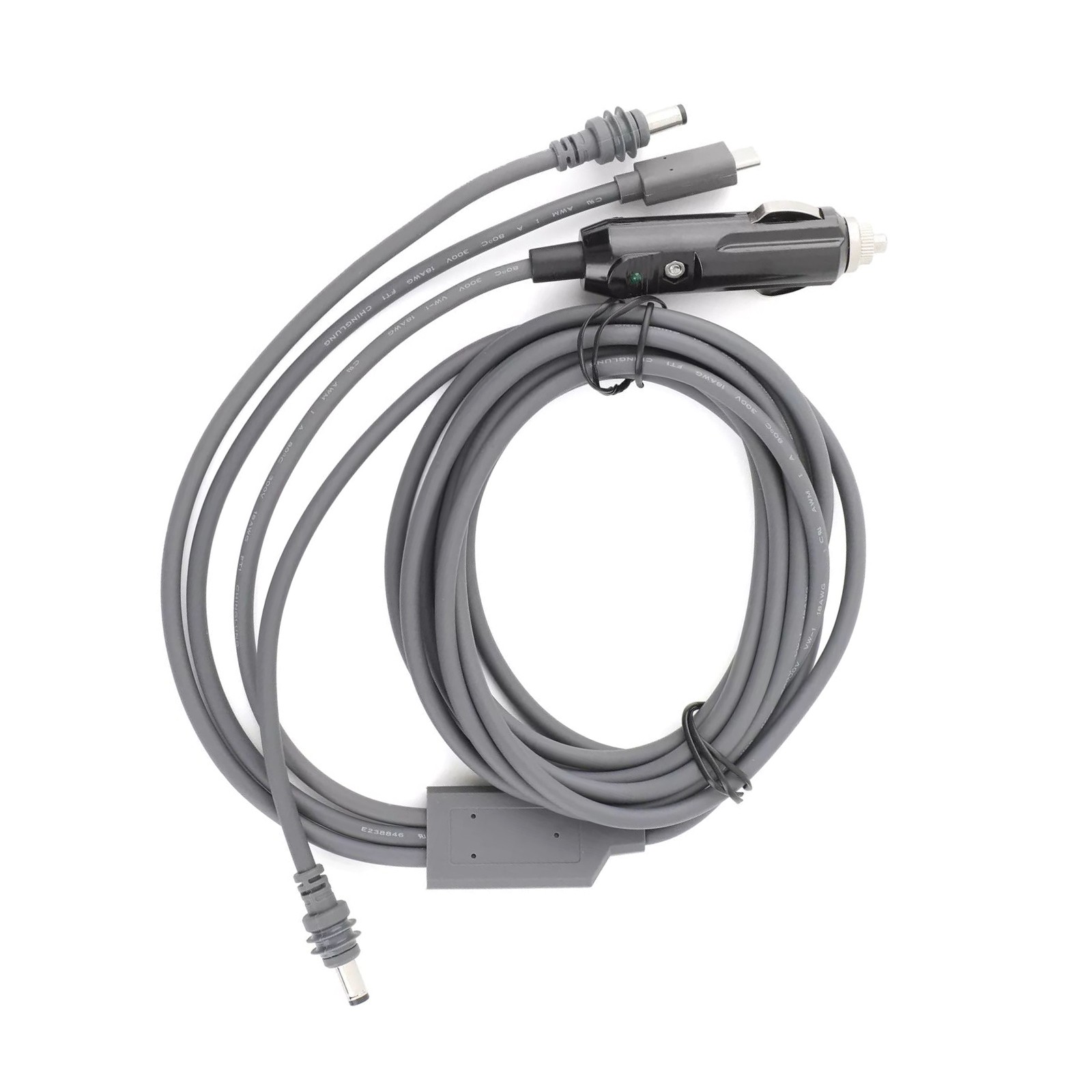 10m For Starlink Mini 3 In 1 DC Power Cable Car Charger Type-C Extension Cable