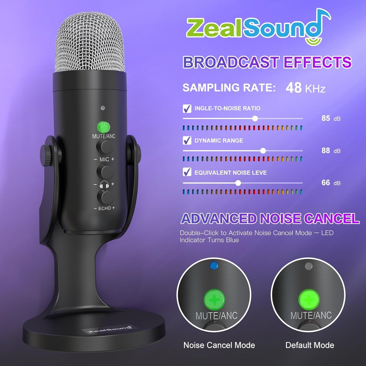 Wireless Microphones Mic for iPhone PC iPad Android Phone-Cordless
