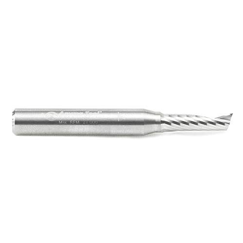 Amana Tool 51423 Solid Carbide CNC Spiral 'O' Single Flute Plastic Cutting 3/16
