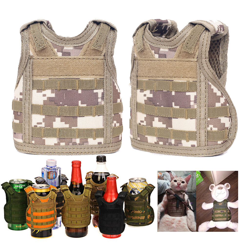 Mini Training Vest for Beer Bottle Little Cat Small Pet Molle Vest Decoration US