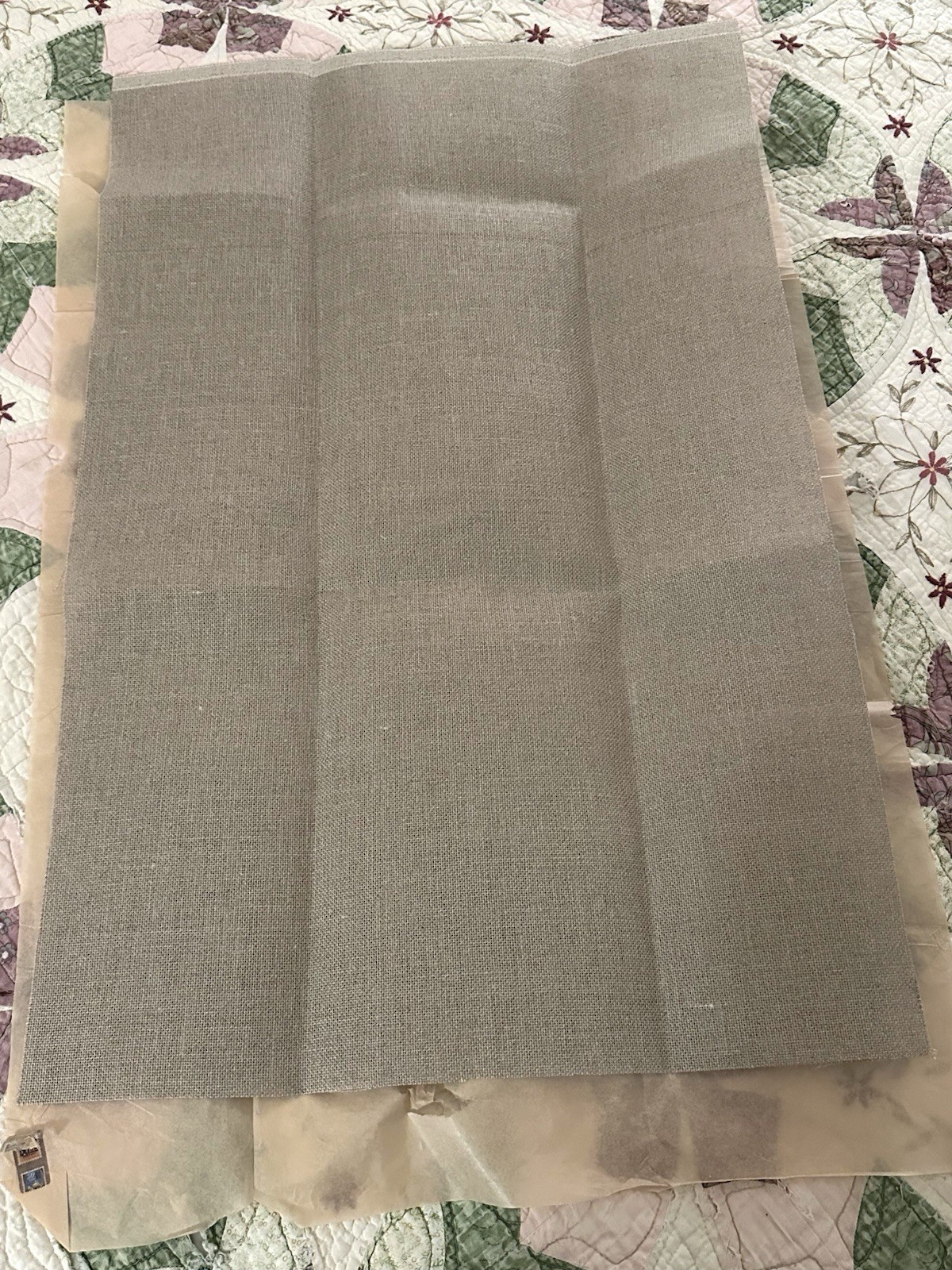 20 Count Aida cross stitch fabric Taupe 28” X 18”