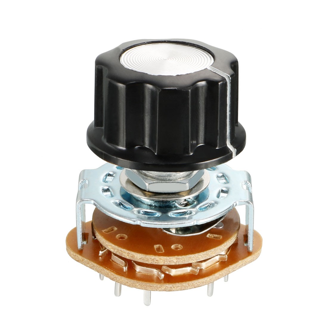 2pcs 3P4T 3 Pole 4 Throw Single Deck Band Channel Rotary Switch Selector