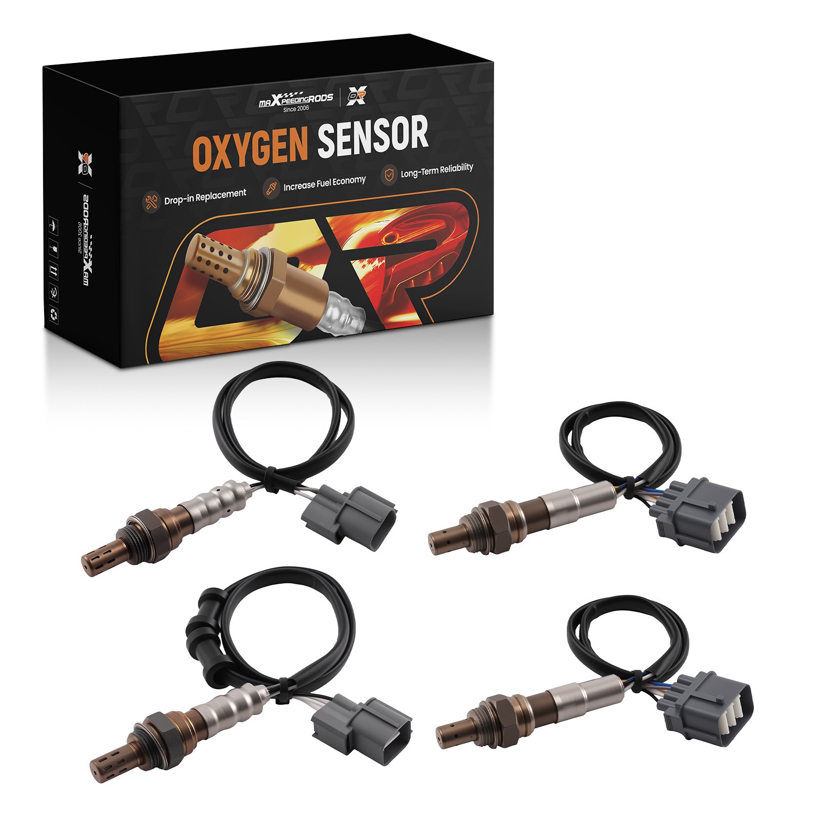 Set of 4 Oxygen O2 Sensors For Honda Odyssey EX LX 3.5L 2005-06  2344368