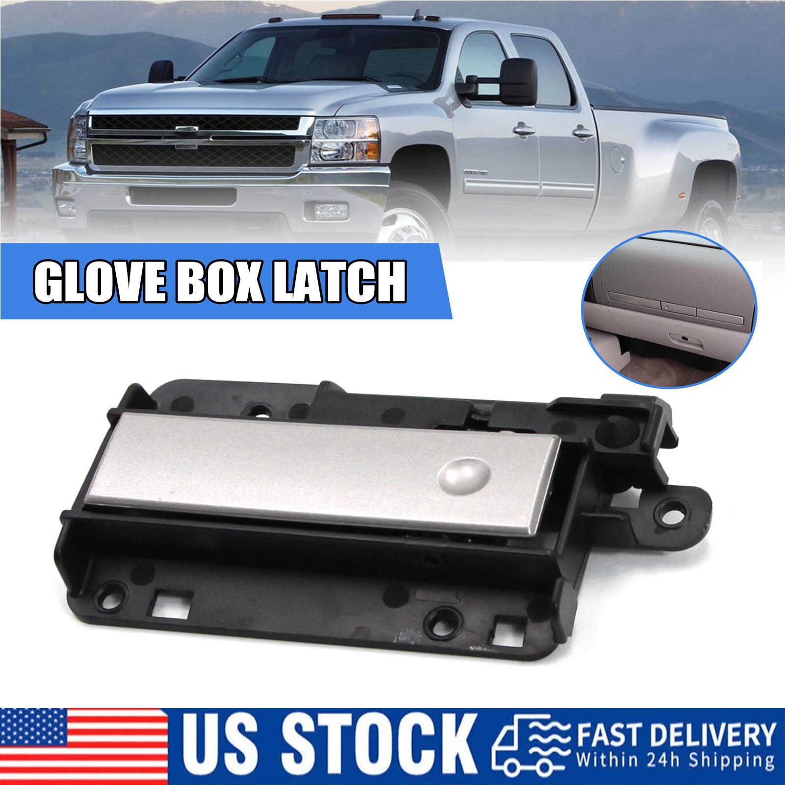 Upper Compartment Glove Box Latch Handle For Chevy 07-13 GMC Silverado Sierra