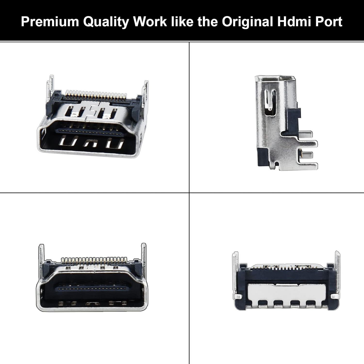 2Pcs HDMI Port Socket Connector Replacement Part For PlayStation 5 Interface