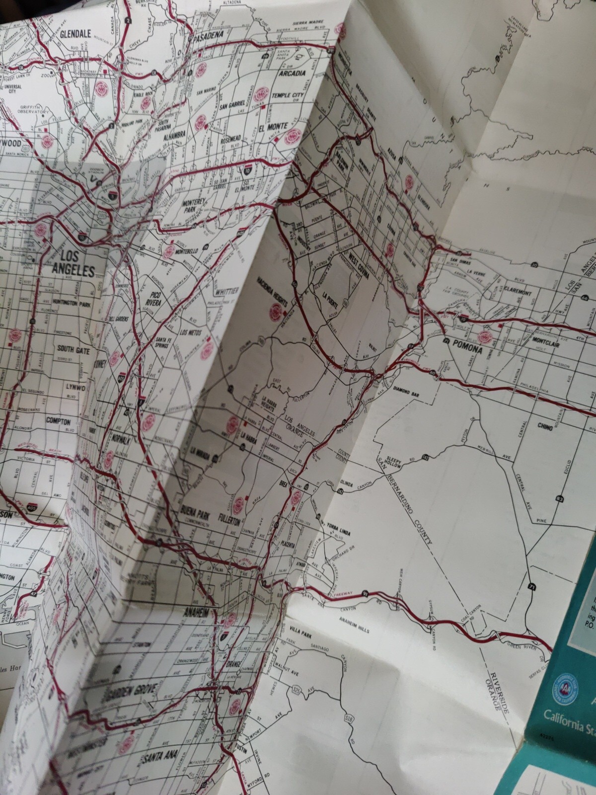 Guide to Los Angeles Area Freeway System by AAA Circa 1980