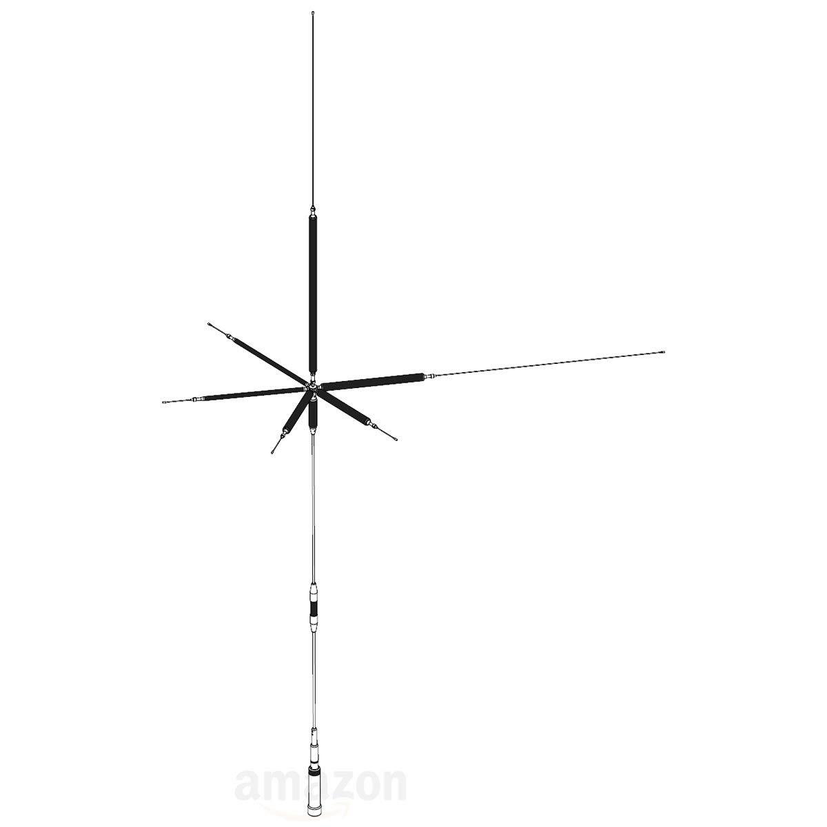 Comet UHV-9 antenna HF,50MHz,144MHz,430MHz band 9 band antenna Silver Black NEW