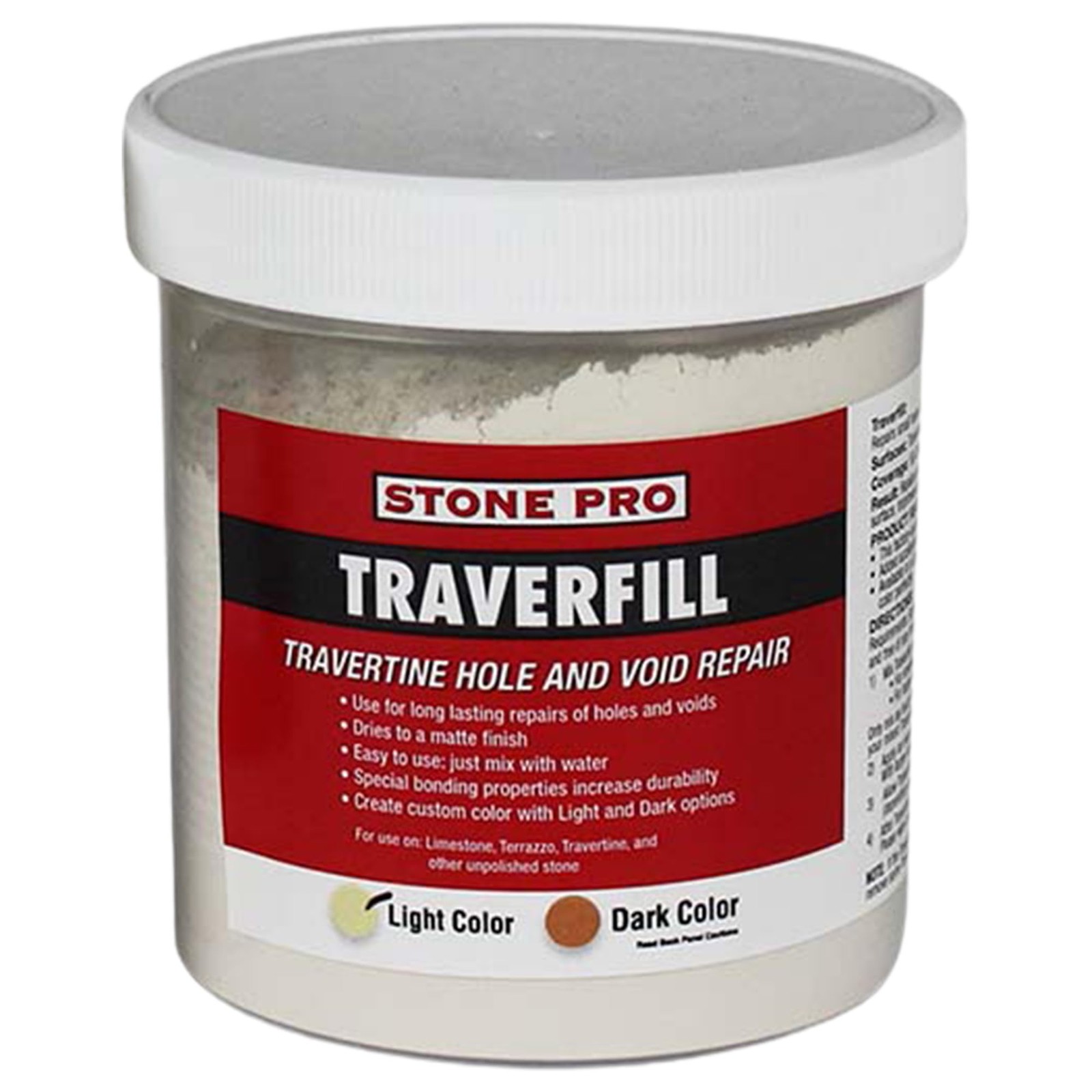 StonePro Traverfill - Travertine Repair - Fills Smalls pits, Holes & voids in...