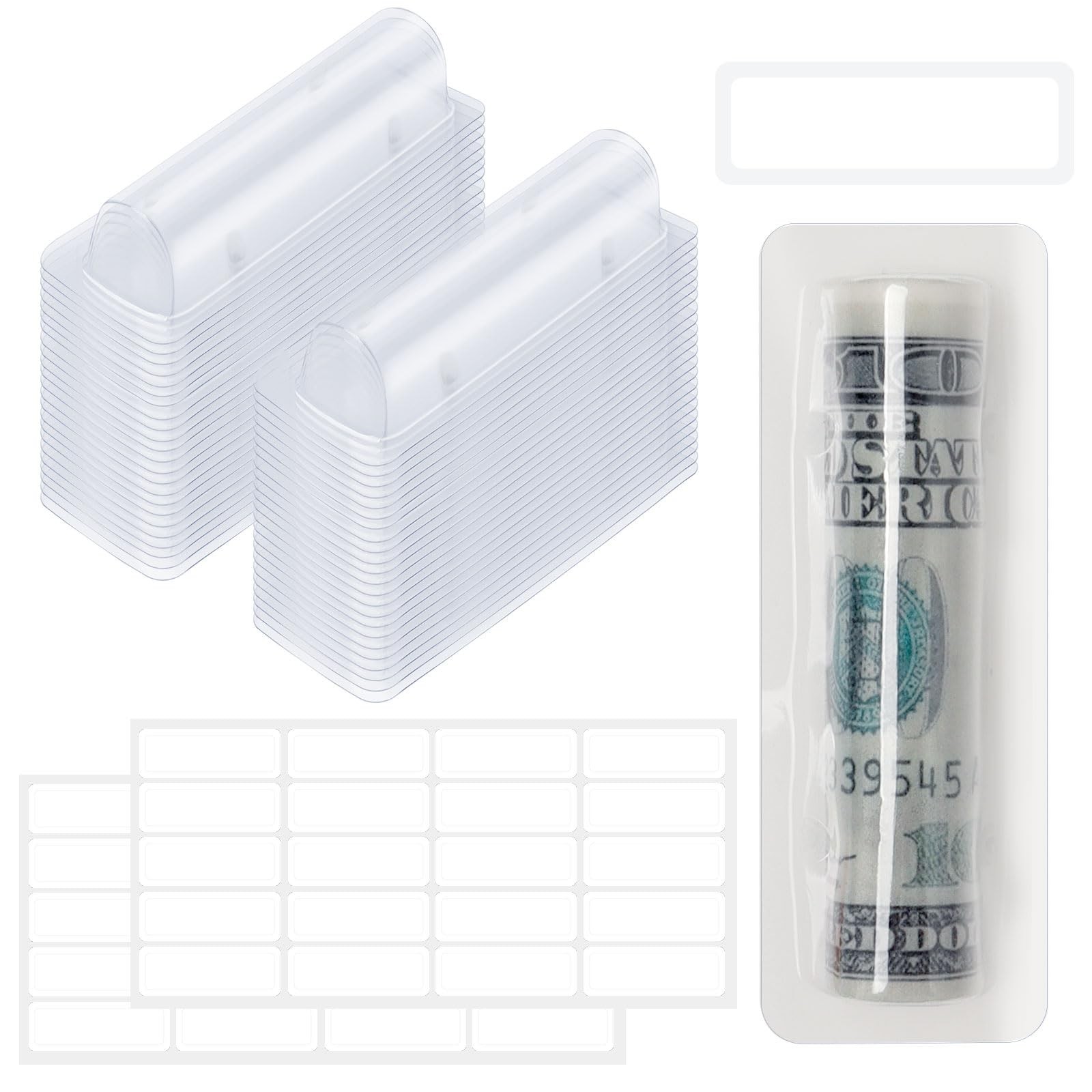 SBYURE 100 Pieces Clear Plastic Lip Balm Pouches 0.038 liters, Transparent