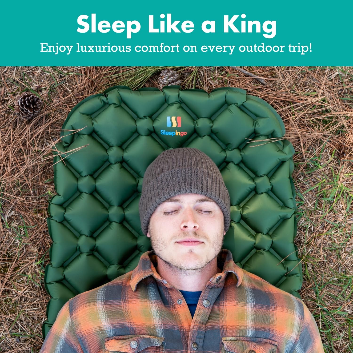 Sleeping Pad Ultralight Sleeping Mat Inflatable & Compact Camping Air Mattr...