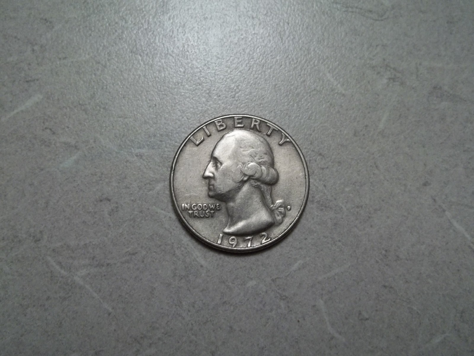 1972 D Washington Quarter, WITH FILLED D