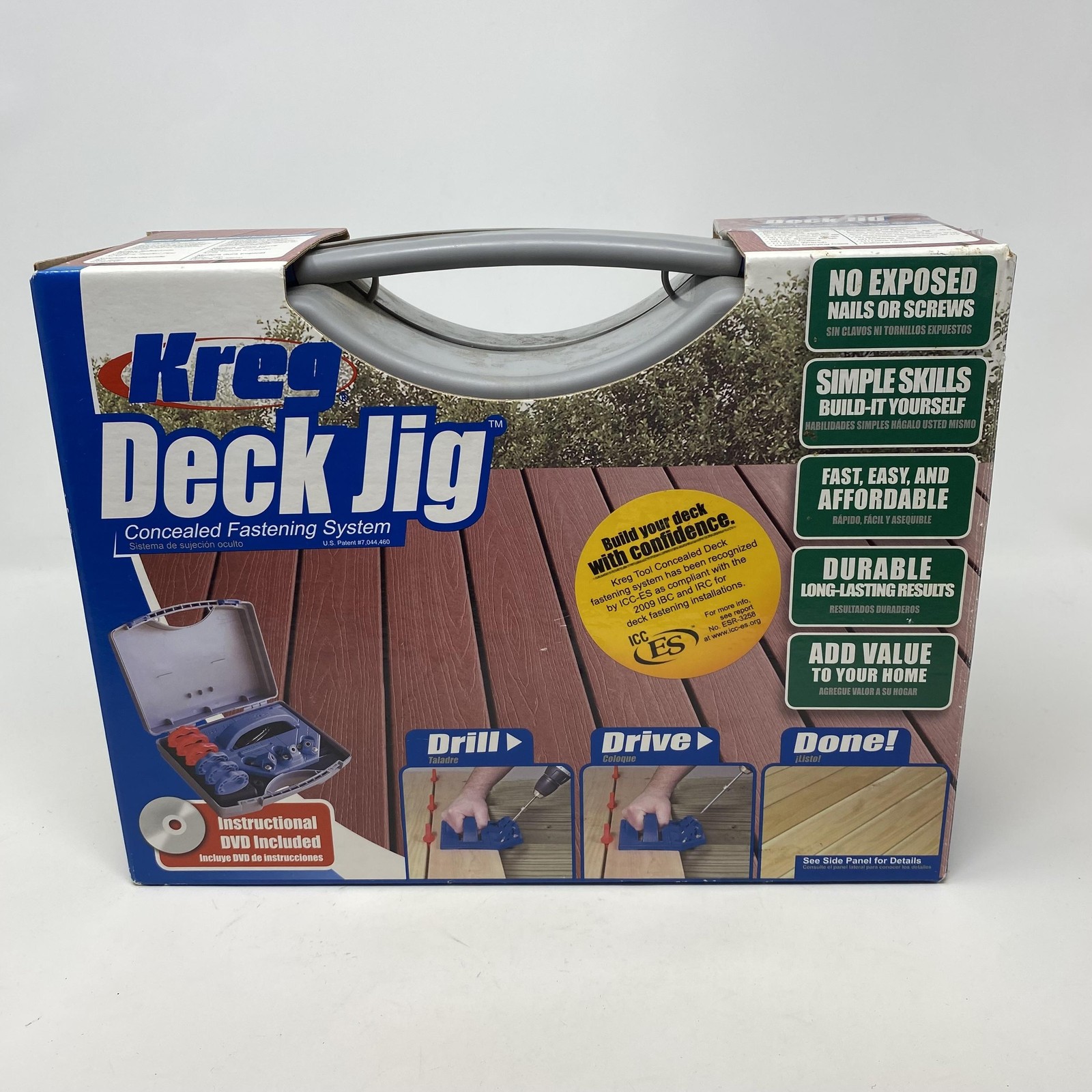 Kreg Deck Jig Concealed Fastening System Kit Blue Plastic Case Decking Tools USA