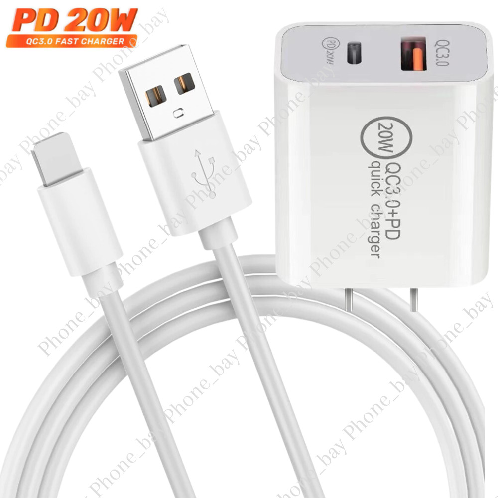 USB Fast Wall Charger Block QC3.0 Power Adapter For iPhone 6 7 8 Plus XR XS 11 X
