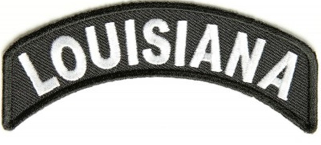 Louisiana Mini Rocker Motorcycle Patch Biker Patch